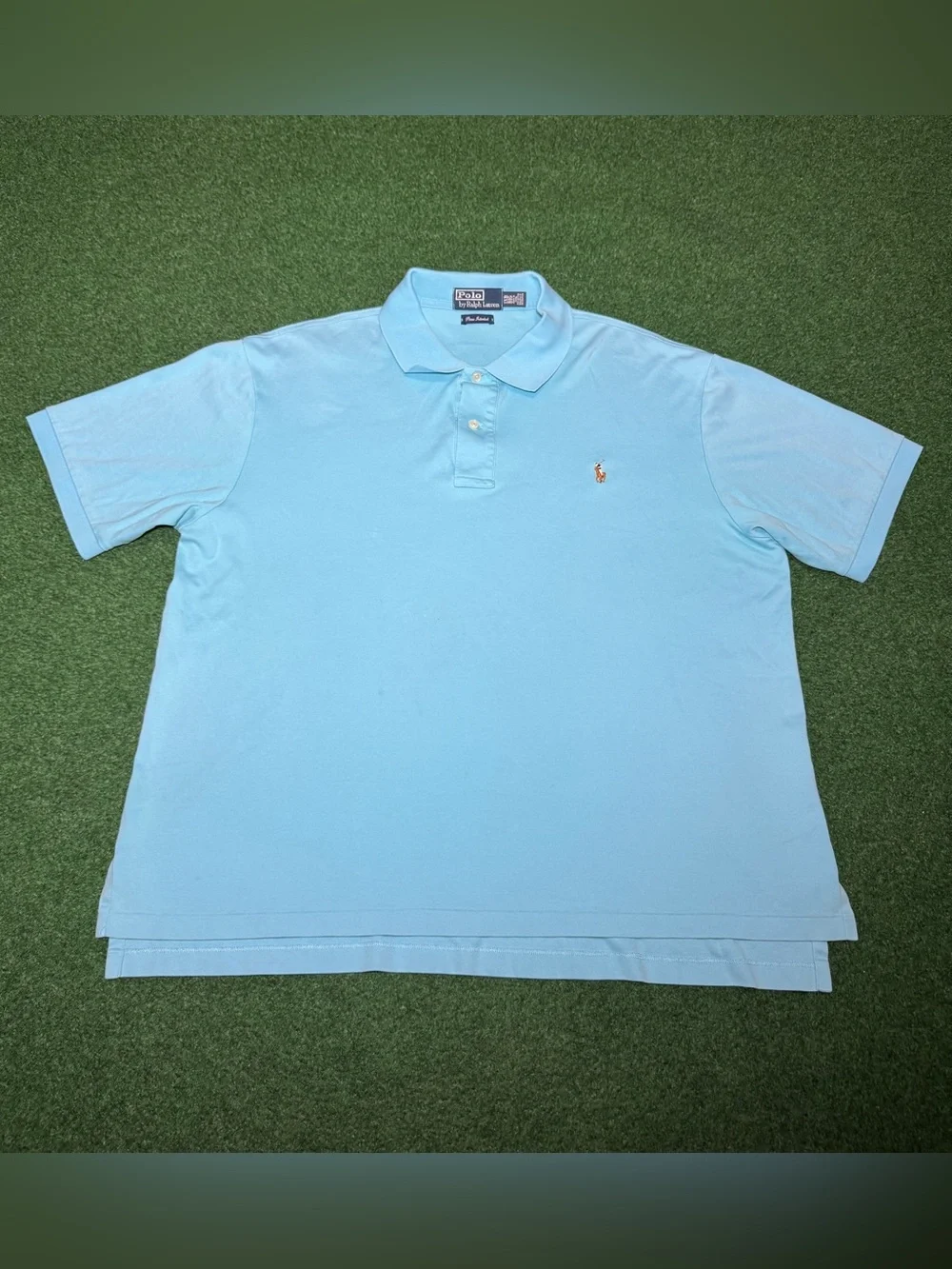Polo Ralph Lauren Polo XL Relaxed Boxy 25x27 Blue Vintage Golf Shirt Preppy